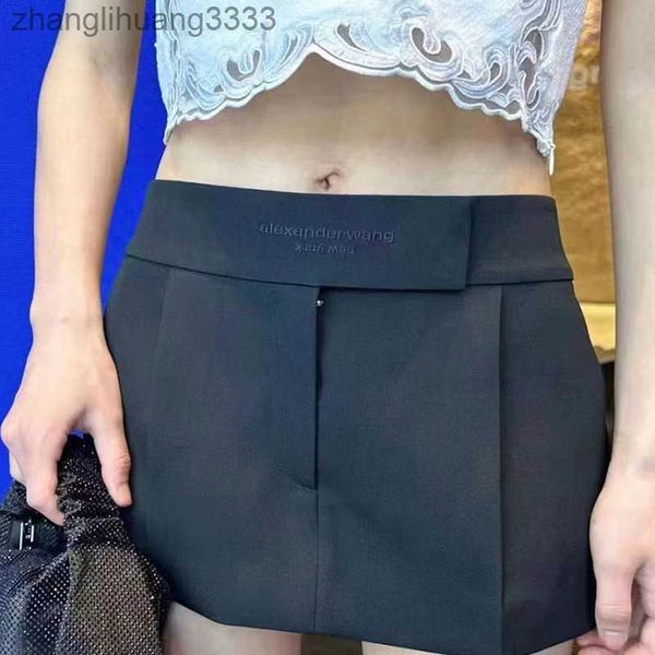

summer women's short dress fake two-piece design skirt pants one super nice, Black