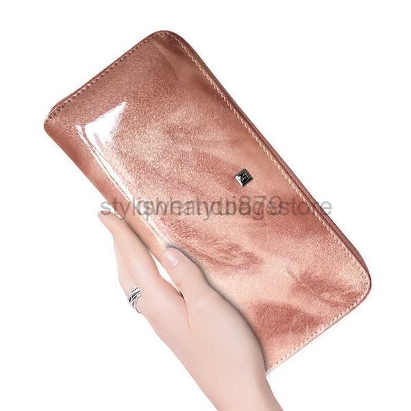

wallets women's long leather wallet handle clutch bag mobile phone design wrist strap zipper money bagqwertyui879qwertyui879, Red;black