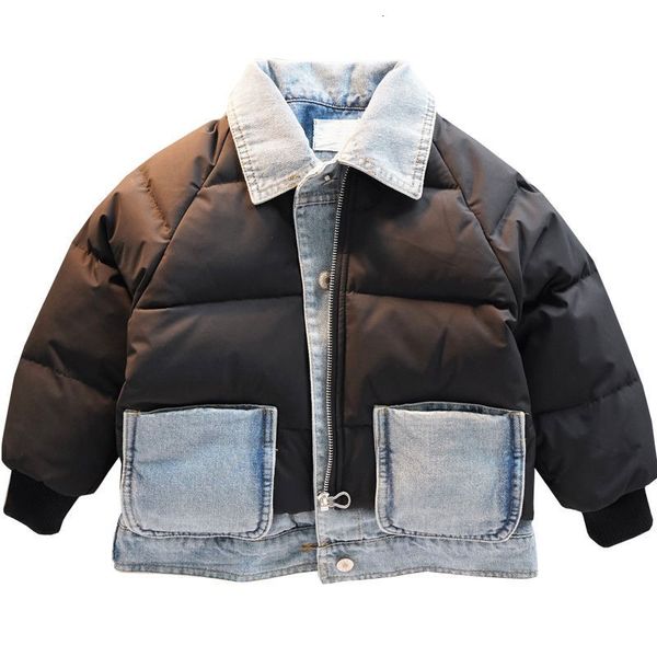 

jackets boy winter jacket baby fake two pieces thickness kids coats children autumn wt008 230818, Blue;gray