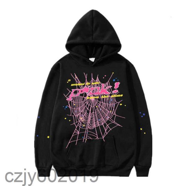 

pink mens sp5der 555 spider hoodie designer hoodies men hoodie puff print hoody young thug sweatshirts pullover nevermind the spider heres t, Black
