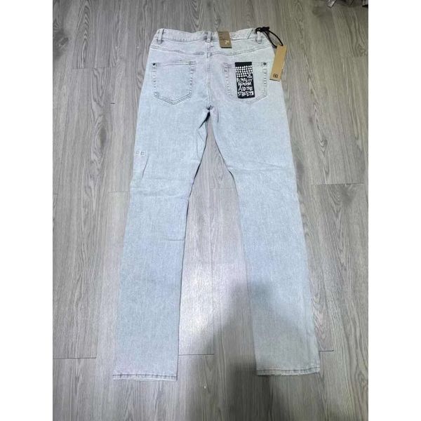 

purple jeans retro pantalones brand denimksubi designer jean mens rise elastic clothing tight skinny fashionq291821, Blue