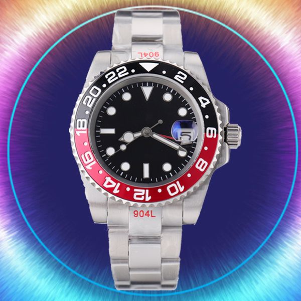 

mens luminous watch automatic mechanical watches movement ceramic bezel wristwatch 41mm 904l folding buckle luminous sapphire crystal steel, Slivery;brown