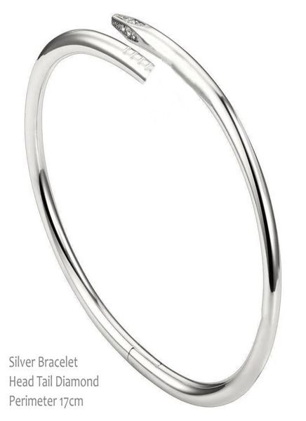 

cuff bangle love bangle nail bracelet designer chains diamond screw clovers necklace men luxury jewelry tennis mens luxury flower 4853676, Black