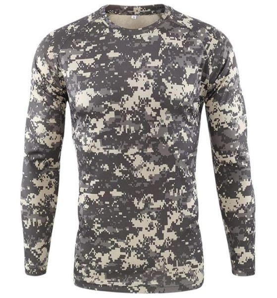 

new outdoor quick dry t shirt men tactical camouflage long sleeve round neck sports army tshirt camo funny 3d tshirt5122912, White;black