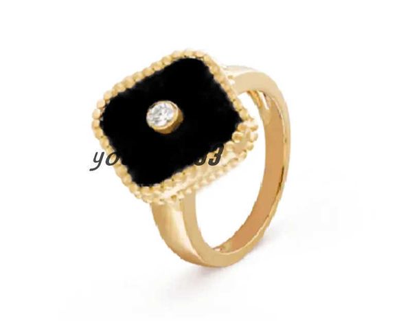 

classic clover ring diamond butterfly ring wedding rings of woman man love ring gold silvery chrome heart ring valentines mothers day gift, Silver