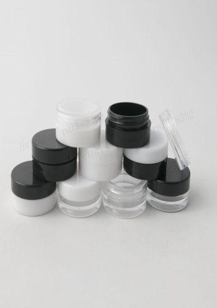 

100 x 1g mini refillable bottles travel face cream jar small cosmetic container plastic container empty sample makeup pot8737350