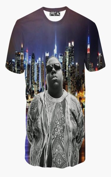 

new fashion 2017 menwomen039s summer tee shirts 3d print character biggie smalls short sleeve t shirt cool man tshirt2447245, White;black
