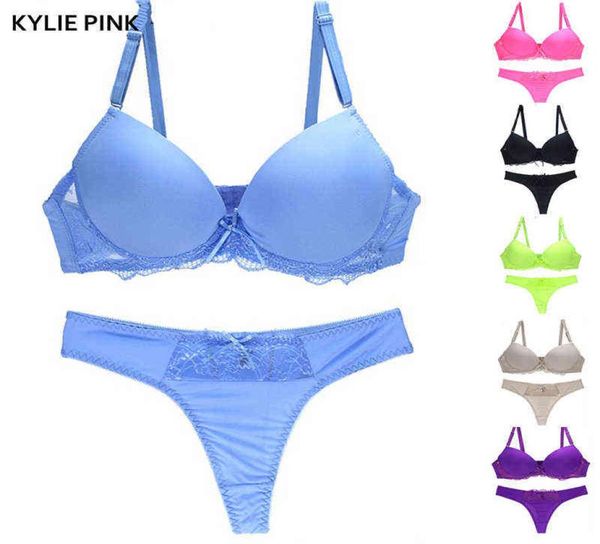 

women bra and underwear set lingerie lace panty bra sets girls push up bras candy colors seamless bra thong suit intimate g116526669, Red;black