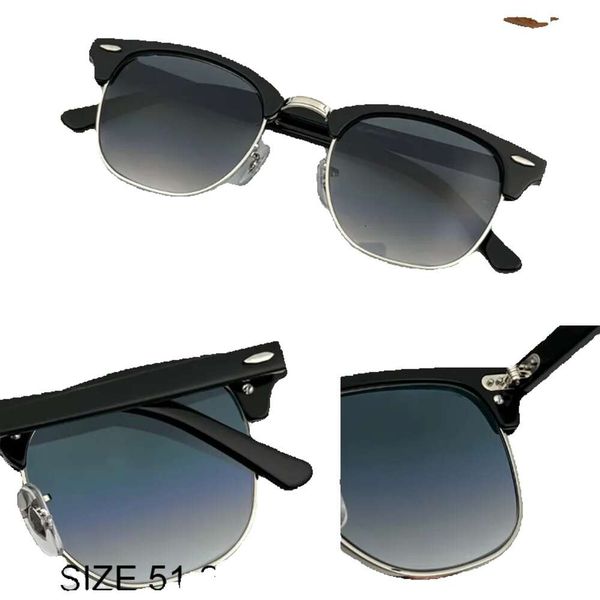

wholesale fashion sunglass classic designer sunglasses women men's hd glass lens driving club sun glasses uv400 master 51mm, White;black