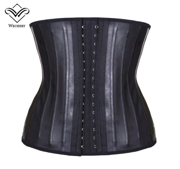 

latex waist trainer corset belly slimming belt sheath body shaper modeling strap waist cincher 25 steel bone xs6xl9219365, Black;white