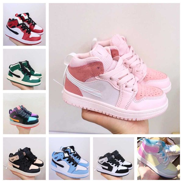 

new 1s high shoes kids youth born infant toddler trainers boys girls kid shoe sneakers desiganer trainers sneaker boy j 1 chidren, Black