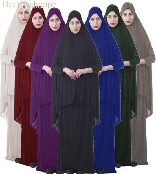

formal muslim prayer garment sets hijab dress abaya afghanistan islamic clothing namaz long prayer hijab moslim jurken abayas5565706, Red