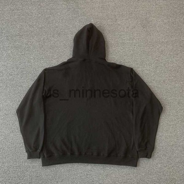

men's hoodies sweatshirts autumn winter cotton vtm hooded hoodies letter printing oversized casual retro men woman 11 drstring vetement, Black