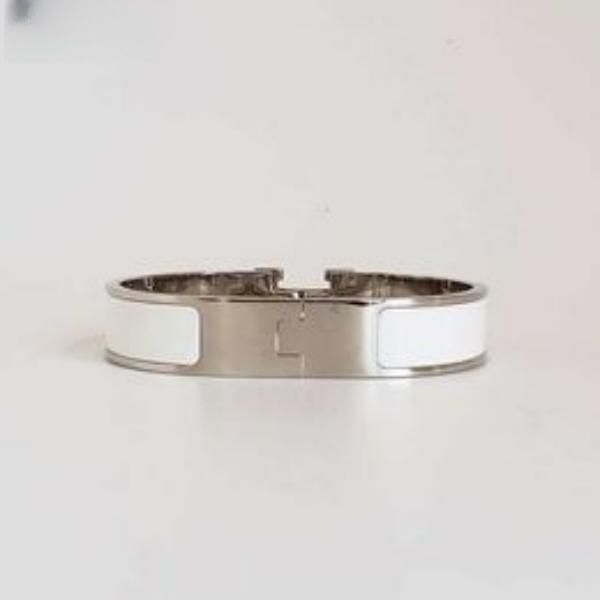 

classic bracelet silver bracelet male enamel bracelet female bracelet 12mm wide., Black