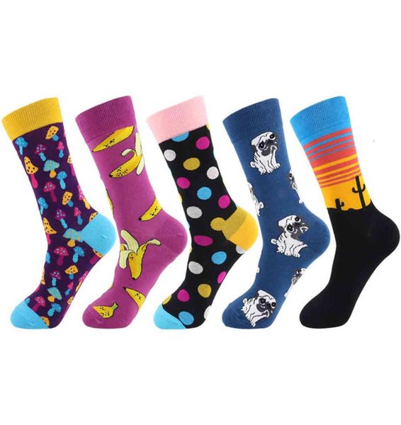 

autumn and winter new style street fashion medium tube cotton leisure mushroom wave point men039s socks3481133, Black