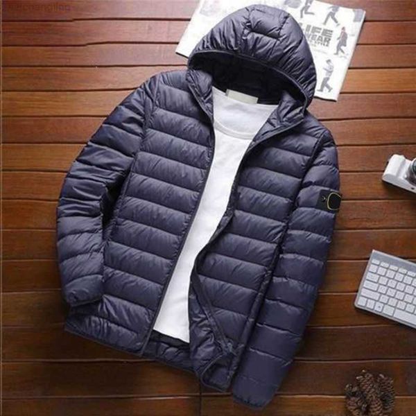 

trend jacket simple casual men women couple parka winter coat thermal thickened outdoor down warm duck stone coatjwlr, Black