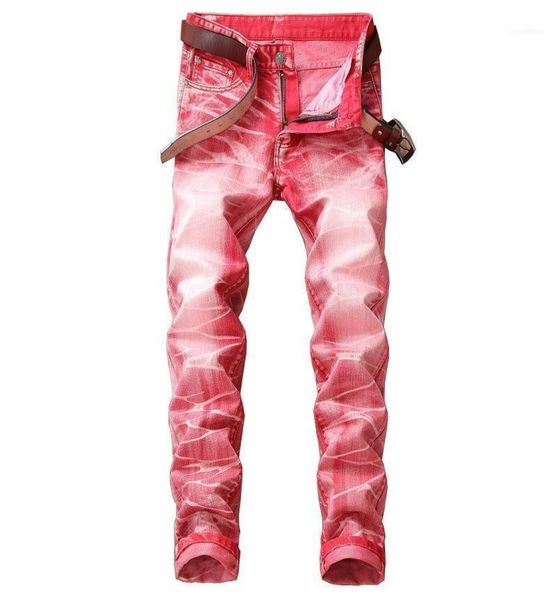 

men039s jeans autumn mens color denim trousers fashion straight grinding white hip hop vintage striped jean15634986, Blue