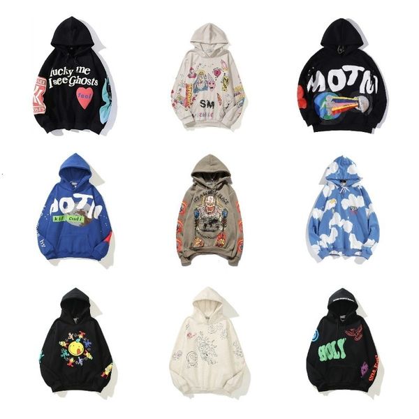 

men's hoodies sweatshirts autumn and winter american fancy printed jumpsuit hoodies for men and women y2k street punk gothic loose swea, Black