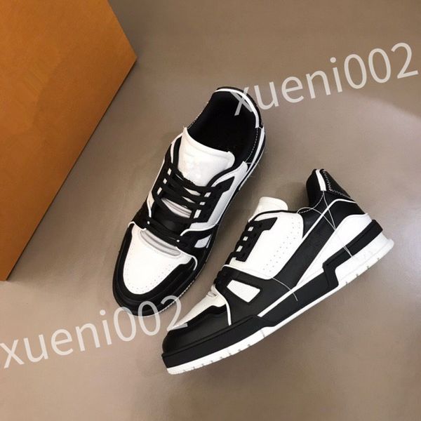 

new luxurys designer casual shoes genuine leather classic plaid sneakers stripe shoes fashion sneakerscolor stripe sneakers size39-44 rd1012, Black