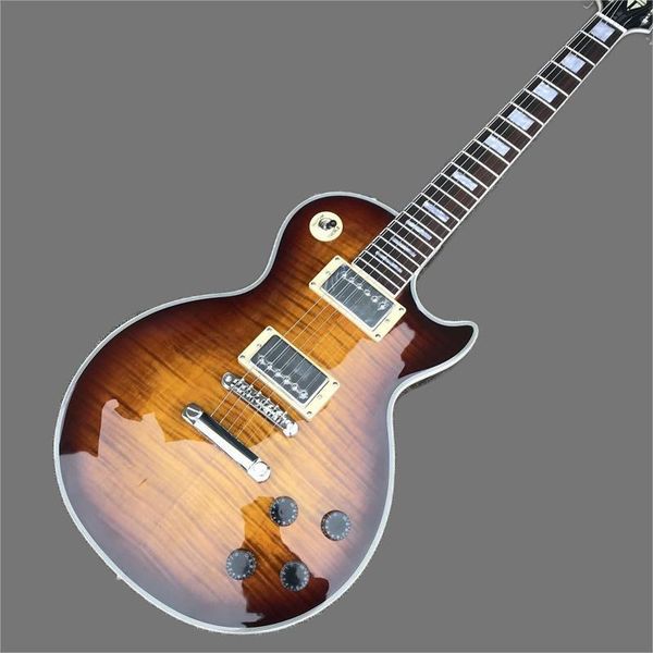 

delivery, tiger electric guitar, 2 pick up silver guitar hardware, color as shown