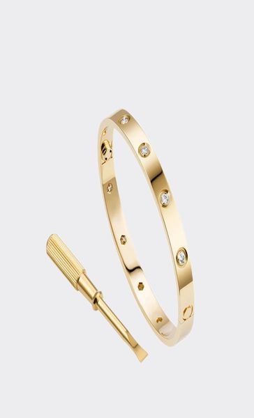 

love screw bracelet designer bangle 10 diamond bracelets designers jewelry titanium steel goldplated never fade not allergic gold5288282, Black