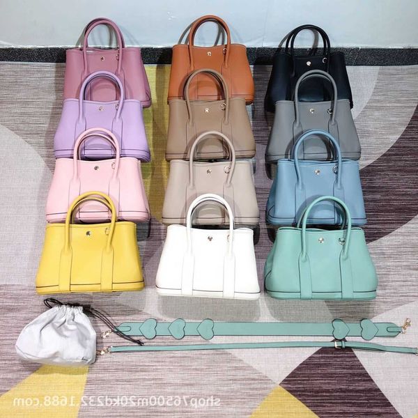 

classic tote bags garden party 2023 new women's mother bag garden bucket heart-shaped double shoulder with candy color large capacity l