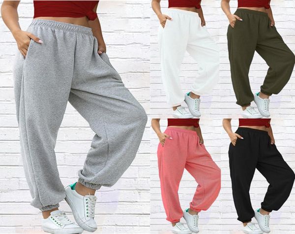 

womens jeans capris streetwear harem sweat pants women joggers black white high waist female ladies trousers winter loose track3081770