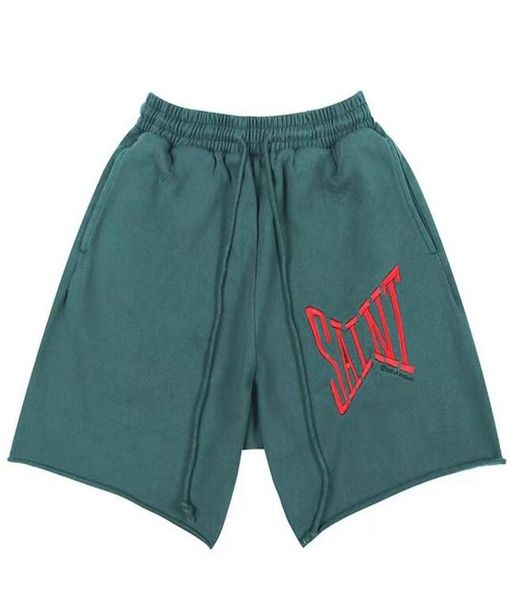 

high street embroidered basic solid color sport shorts0126862098