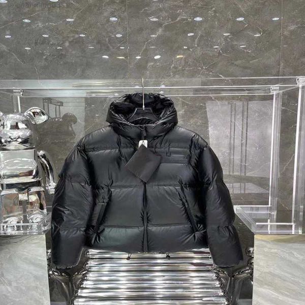 

designer prad high-quality down jacket vest mens short winter trend for female couples 90% white duck thick shiny 6len, Black