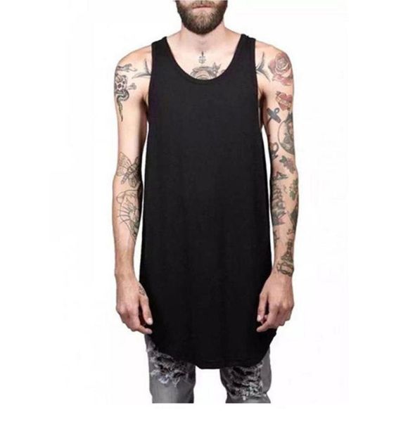 

spring summer slip cotton high street hole men039s tank male hiphop vest8415123, White;black