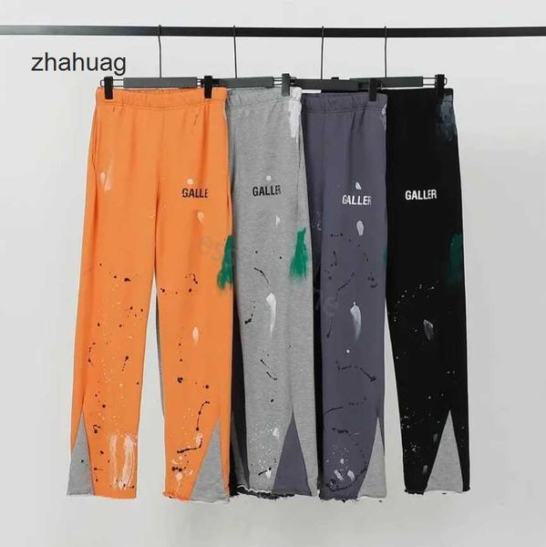 

tech pants men's jeans mens dept pants galleryes sweatpants speckled letter print cotton women's couple loose versatile casual str, Blue