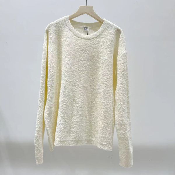 

women wool blended round necked knitted sweater toteme, Black;brown