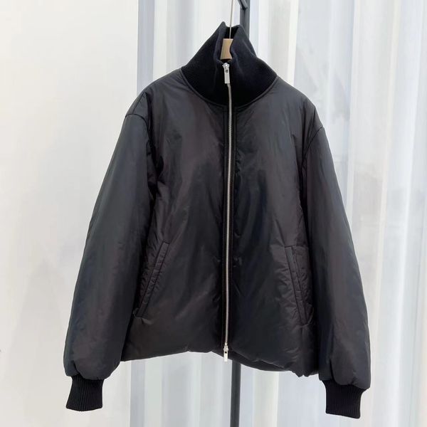 

women ribbed collared loose bomber jacket toteme, Black;gray