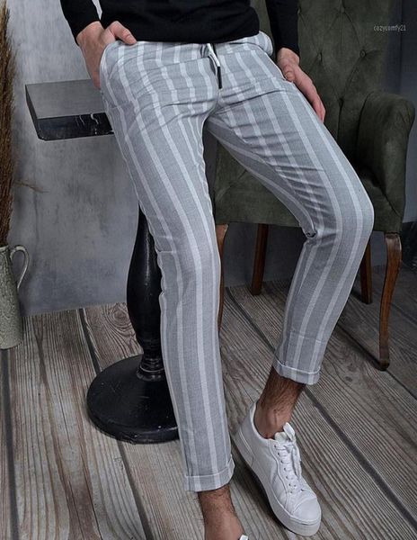

fashion 2021 summer thin striped pants men brand new slim fit hip hop mens casual harem pants streetwear joggers men trousers12804080, Black