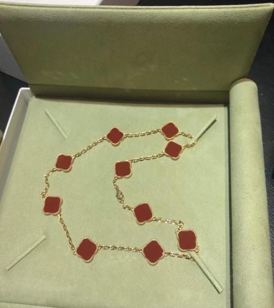 

elegant brand classic 4four leaf clover necklaces pendants deisnger 10 charms motherofpearl shell for womengirls engagement we6492779, Silver