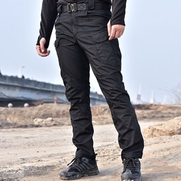 

men's pants military tactical cargo man waterproof quick dry trousers lightweight breathable stretch combat 230817, Black