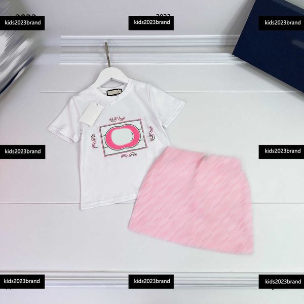 

kids clothes tracksuits baby t-shirt suit size 100-150 cm 2pcs round neck t-shirt and cute pink shorts april16, White