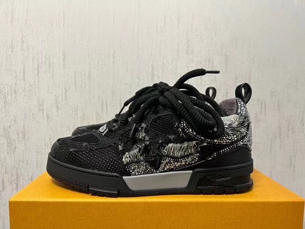 

designer womens mens shoes bee ace sneakers low casual shoe sports trainers snake tiger embroidered white green stripes jogging woman wonder, Black