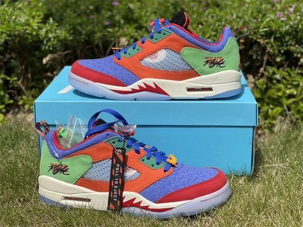

blue red green jumpman 5 basketball shoes sp og man/woman sport sneaker with original box fast delivery
