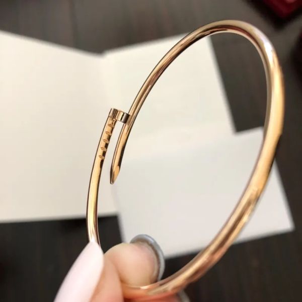 

nail bracelet female bracelet designer love bracelet 25mm nail bracelet titanium 18k gold plated bracelet ladies love bangles jewelry gift s, Black