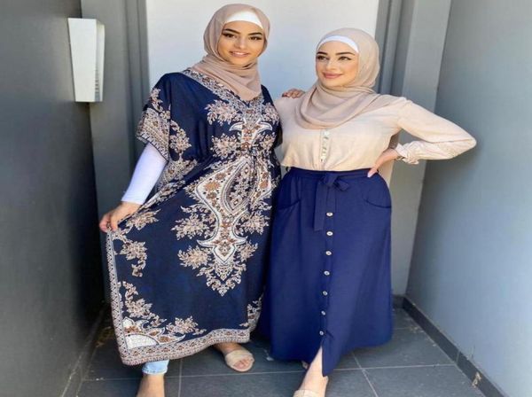 

muslim print abaya kimono bat sleeve hijab dress arabic african women pakistan caftan marocain kaftan qatar islamic clothing ethni9005660, Red