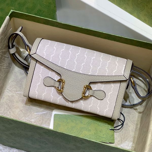

designer crossbody bag 18cm mini shoulder bag 10a mirror quality horsebit 1955 messenger bags 699296 with box g082