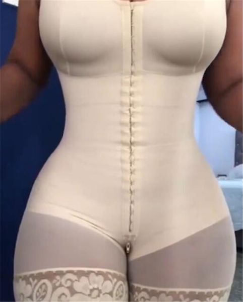 

waist tummy shaper fajas shapewear high compression bodysuit girdles with brooches bust for daily and post use slimming sheath belly women 2