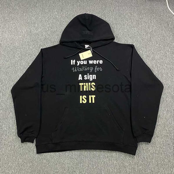 

men's hoodies sweatshirts autumn winter vetements sweatshirts men woman casual loose vtm letter printing keep warm black white cotton h