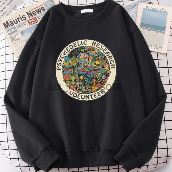 

mens hoodies sweatshirts psychedelic research volunteer colourful retro print man hoody vintage fashion long sleeves comfortable clothing me, Black