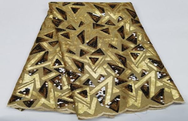 

african lace fabric 5 yards 2021 french net sequin embroidery tailoring material celebrant nigerian8278618, Black;white