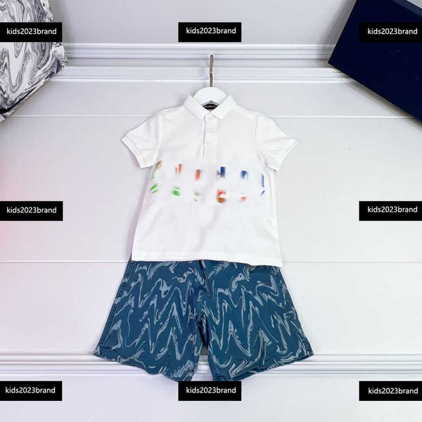 

kids suit plush letter design baby designer clothes summer 2pcs polo shirt and letter shorts size 110-160cm mar20, White