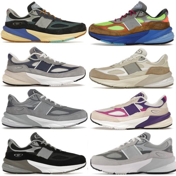 

990v6 miusa cream running shoes sneakers jogging trainers with box