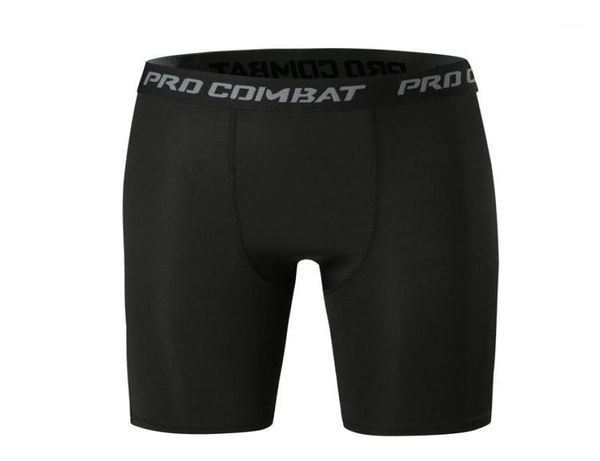 

4 colors mens compression pants for summer knee length pro combat pants gym shorts exercise active jogging pants running jogger19824411, Black