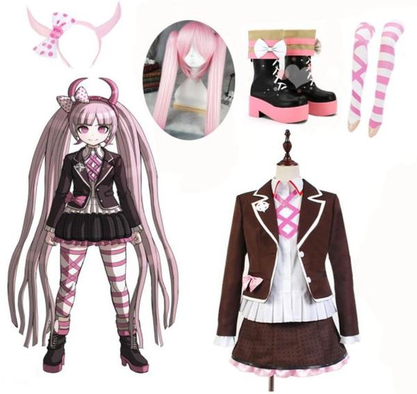 

danganronpa another episode utsugi kotoko cosplay for halloween party uniform outfit7025656, Black